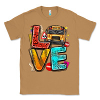 Toasted Coconut love school bus Classic Tee - texasbilliewilder