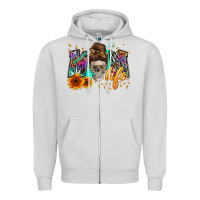 Dove Grey mom life with skull Zipper Hoodie - Zillion Design Studio