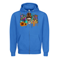 True Royal mom life with skull Zipper Hoodie - Zillion Design Studio