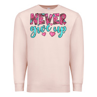 Pale Pink never give up Premium Sweatshirt - JahusDesignShop