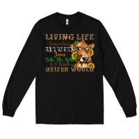 Black living life somewhere between jesus take the wheel Long Sleeve Tee - texasbilliewilder