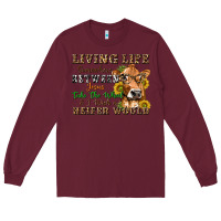 Burgundy living life somewhere between jesus take the wheel Long Sleeve Tee - texasbilliewilder
