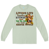 Matcha living life somewhere between jesus take the wheel Long Sleeve Tee - texasbilliewilder