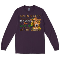 Plum living life somewhere between jesus take the wheel Long Sleeve Tee - texasbilliewilder