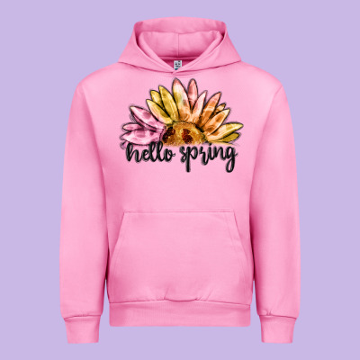 Hello Spring Urban Hoodie Designed By Maliassmallbusiness