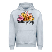 Heather Grey hello spring Urban Hoodie - MaliasSmallBusiness