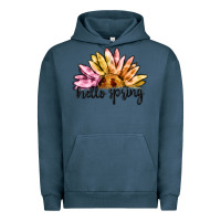 Pigment Midnight Navy hello spring Urban Hoodie - MaliasSmallBusiness