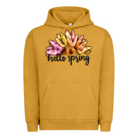 Pigment Peanut Butter hello spring Urban Hoodie - MaliasSmallBusiness