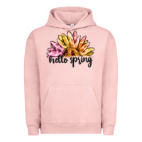 Pigment Salmon hello spring Urban Hoodie - MaliasSmallBusiness