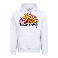 White hello spring Urban Hoodie - MaliasSmallBusiness