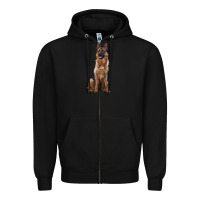 Black german shepherd Zipper Hoodie - RanaPortraitStore