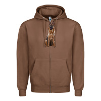 Chestnut german shepherd Zipper Hoodie - RanaPortraitStore