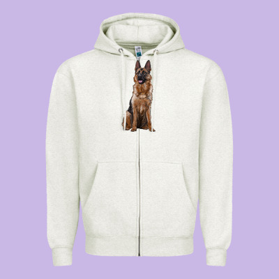 German Shepherd Zipper Hoodie Designed By Ranaportraitstore