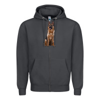 Smoke german shepherd Zipper Hoodie - RanaPortraitStore
