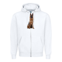 White german shepherd Zipper Hoodie - RanaPortraitStore