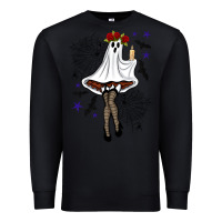 Black freak ghost halloween Premium Sweatshirt - BundleAndBundleShop