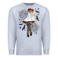 Heather Grey freak ghost halloween Premium Sweatshirt - BundleAndBundleShop