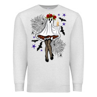 Oatmeal Heather freak ghost halloween Premium Sweatshirt - BundleAndBundleShop
