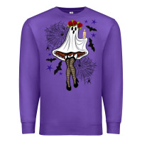Purple freak ghost halloween Premium Sweatshirt - BundleAndBundleShop