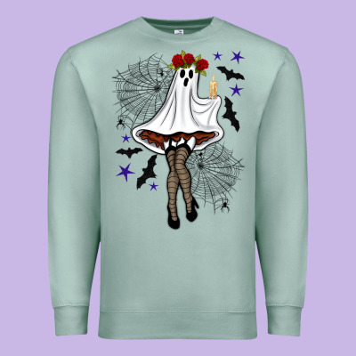 Freak Ghost Halloween Premium Sweatshirt Designed By Bundleandbundleshop