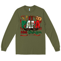 Army Green el papa mas chingon Long Sleeve Tee - Zillion Design Studio
