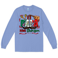 Colony Blue el papa mas chingon Long Sleeve Tee - Zillion Design Studio