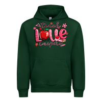 Forest Green teach love inspire valentines day Urban Hoodie - MaliasSmallBusiness