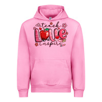 Fuchsia Pink teach love inspire valentines day Urban Hoodie - MaliasSmallBusiness