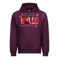 Mauve Wine teach love inspire valentines day Urban Hoodie - MaliasSmallBusiness