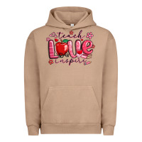 Pigment Burro teach love inspire valentines day Urban Hoodie - MaliasSmallBusiness