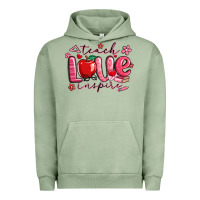 Pigment Oil Green teach love inspire valentines day Urban Hoodie - MaliasSmallBusiness