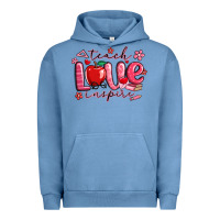 Pigment Pebble Blue teach love inspire valentines day Urban Hoodie - MaliasSmallBusiness