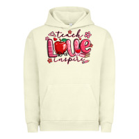 Pigment Pistachio teach love inspire valentines day Urban Hoodie - MaliasSmallBusiness