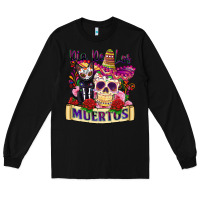 Black dia de los muertos Long Sleeve Tee - Zillion Design Studio
