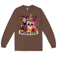Chestnut dia de los muertos Long Sleeve Tee - Zillion Design Studio