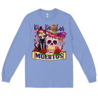 Colony Blue dia de los muertos Long Sleeve Tee - Zillion Design Studio