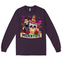 Plum dia de los muertos Long Sleeve Tee - Zillion Design Studio