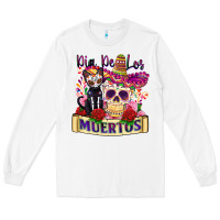 White dia de los muertos Long Sleeve Tee - Zillion Design Studio