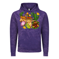 Cloud Purple burrito  with sombrero and union with cactus Vintage Hoodie - AdoDesignShop