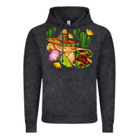Vintage Black burrito  with sombrero and union with cactus Vintage Hoodie - AdoDesignShop