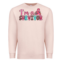 Pale Pink i'm a survivor Premium Sweatshirt - JahusDesignShop