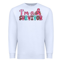 White i'm a survivor Premium Sweatshirt - JahusDesignShop