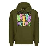 Army Green what's up peeps Premium Hoodie - MaliasSmallBusiness