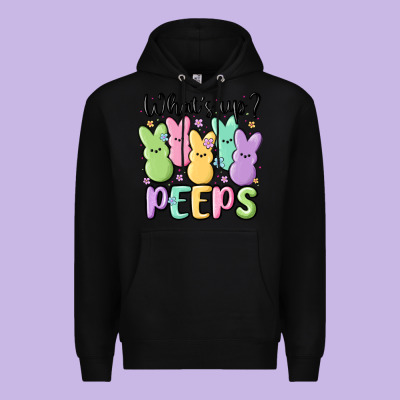 What's Up Peeps Premium Hoodie Designed By Maliassmallbusiness