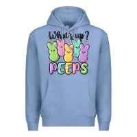 Colony Blue what's up peeps Premium Hoodie - MaliasSmallBusiness