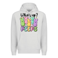 Dove Grey what's up peeps Premium Hoodie - MaliasSmallBusiness