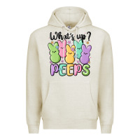Oatmeal Heather what's up peeps Premium Hoodie - MaliasSmallBusiness