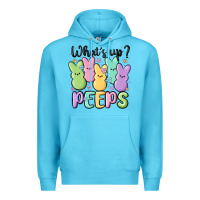 Ocean Blue what's up peeps Premium Hoodie - MaliasSmallBusiness