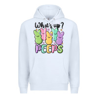White what's up peeps Premium Hoodie - MaliasSmallBusiness