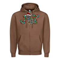 Chestnut french bulldog christmas joy Zipper Hoodie - RanaPortraitStore